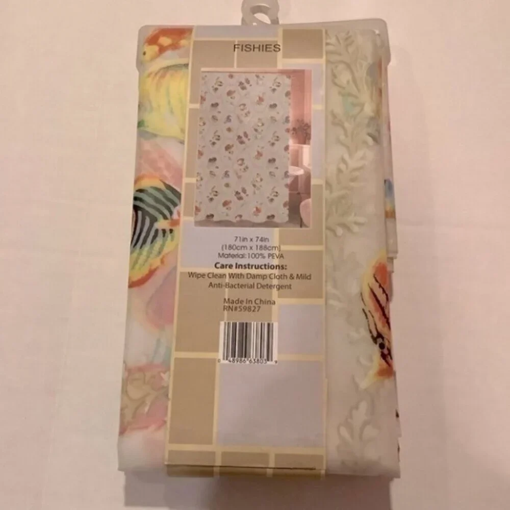 PEVA Fishes Shower Curtain NEW